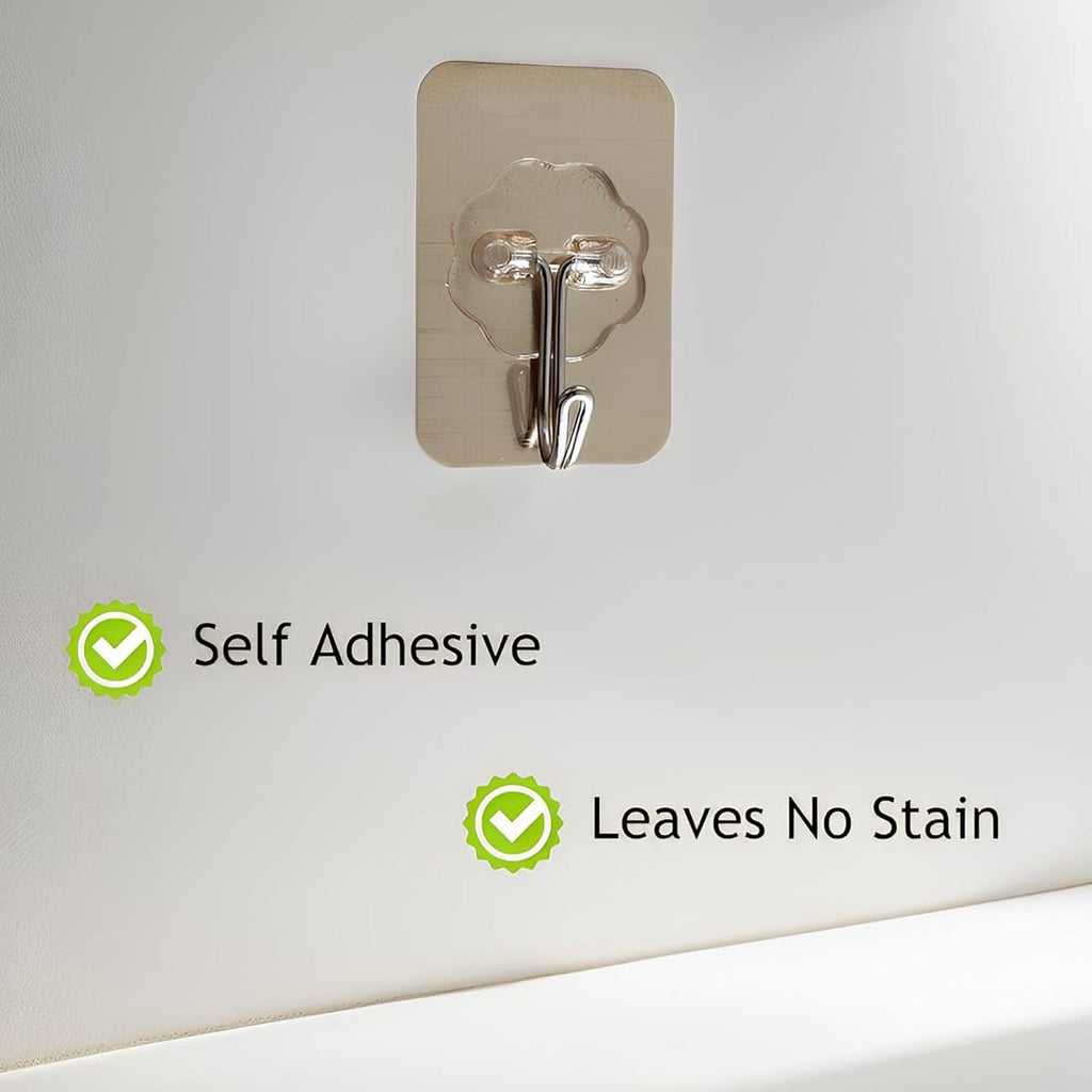 Plastic Adhesive Sticky Waterproof and Oil Proof, Wall Hook (5.5×3.5 Cm)