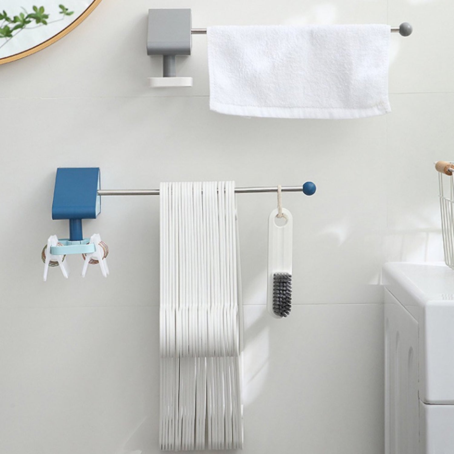 Self-Adhesive Kitchen Utensil Holder Hooks, Hangers & Racks for Convenient Storage