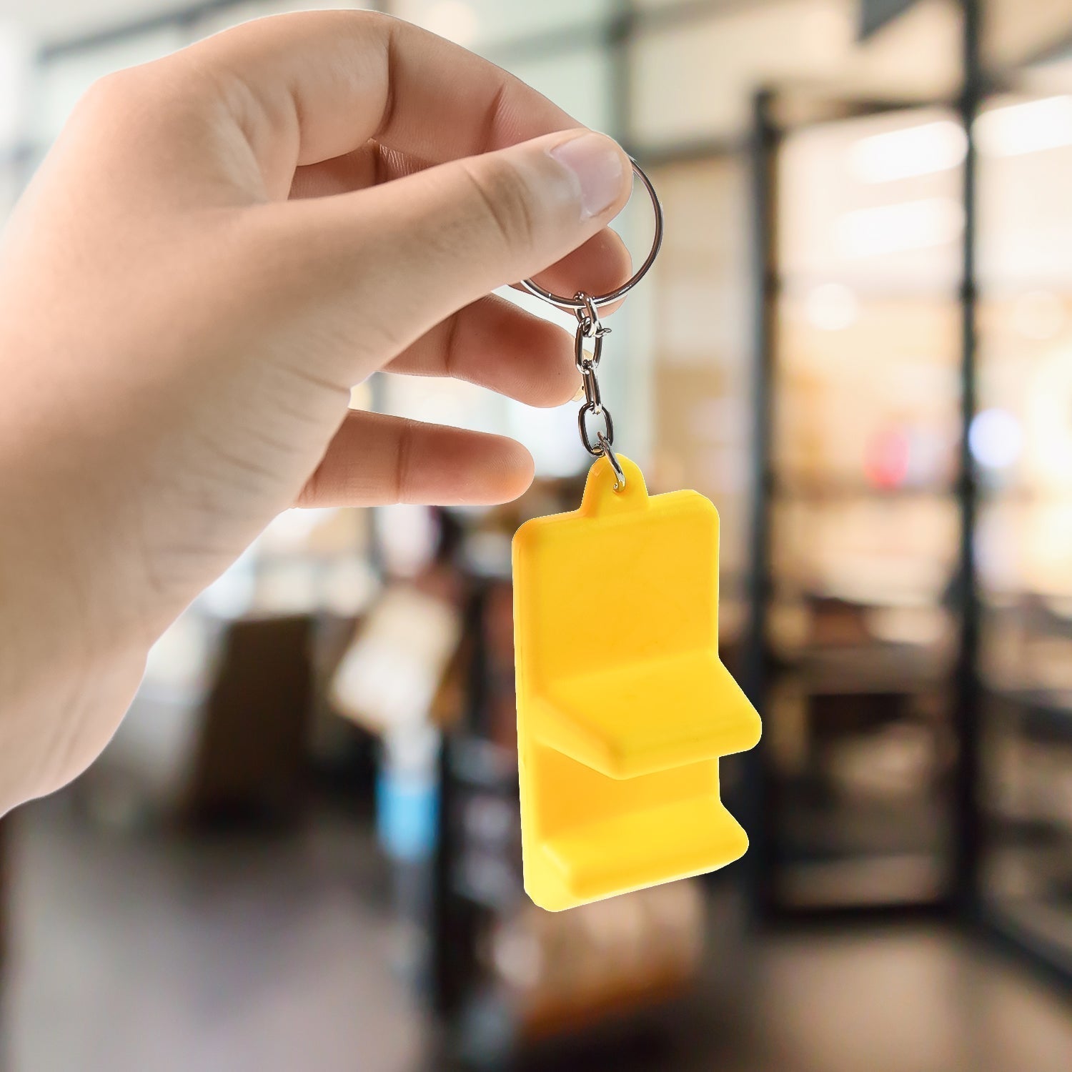 Customized / Personalized Plastic 2-in-1 Mobile Stand Keychain (1 Pc)