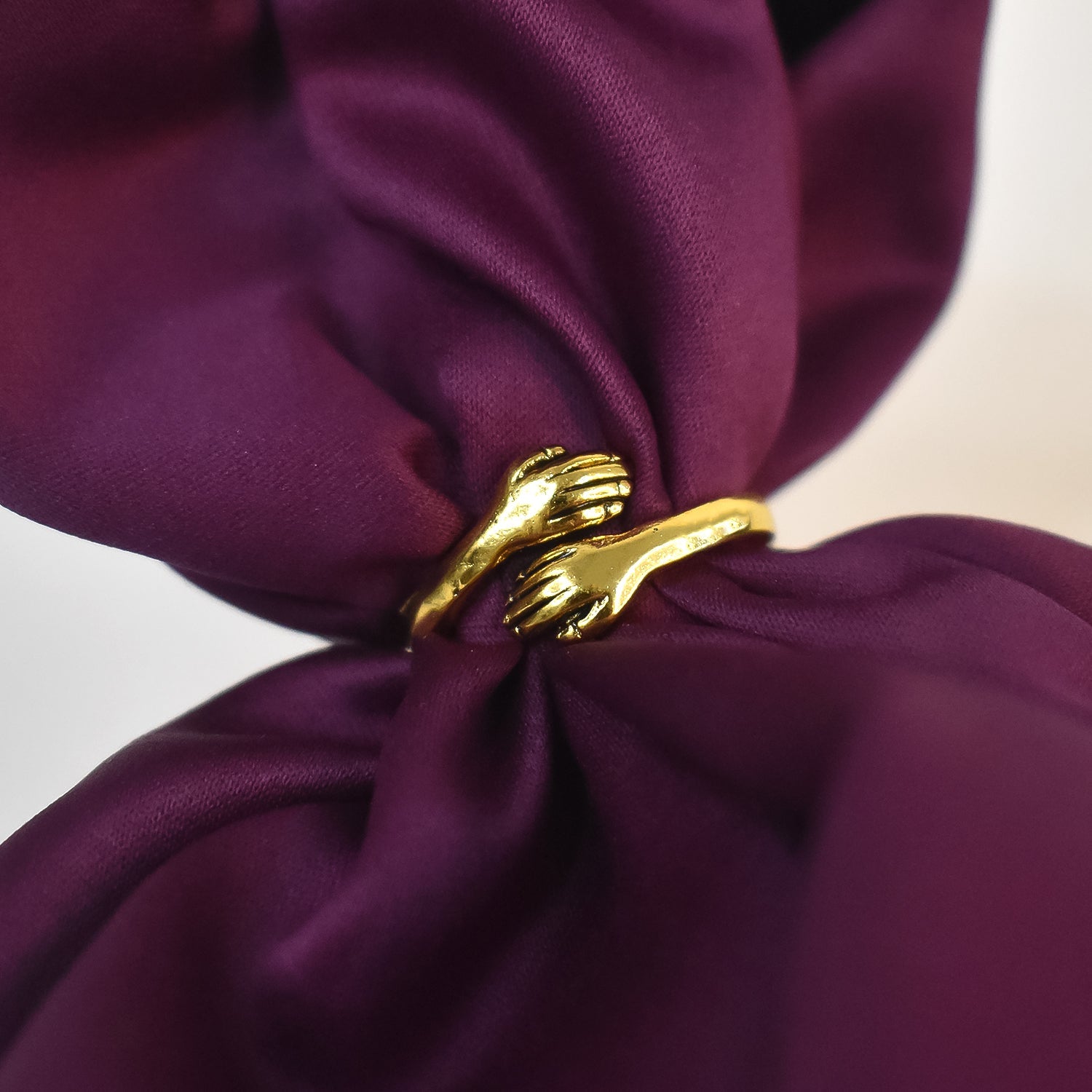 Stainless Steel Gold Plated Simple Style Hug Adjustable Ring