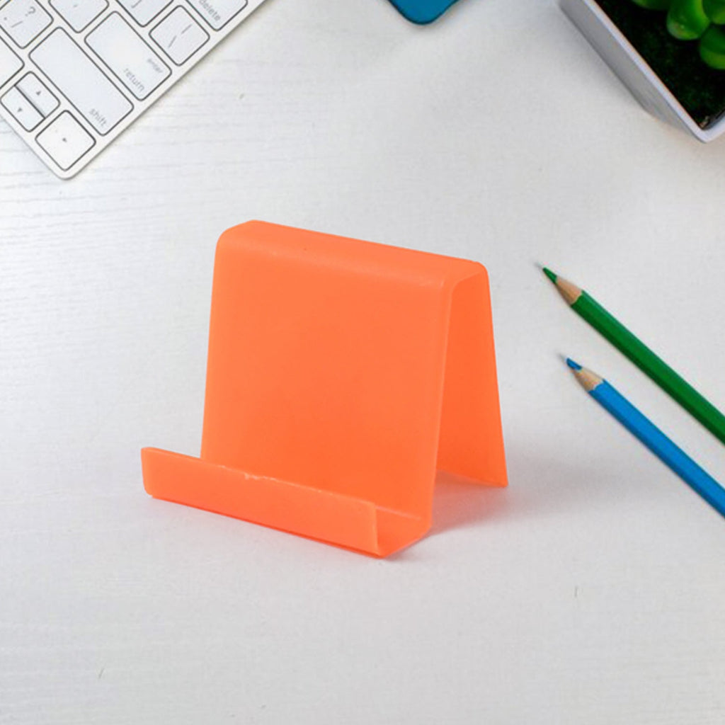 Customized / Personalized Durable Plastic Mobile Phone Stand with Angled Support (1 Pc / Mix Color)