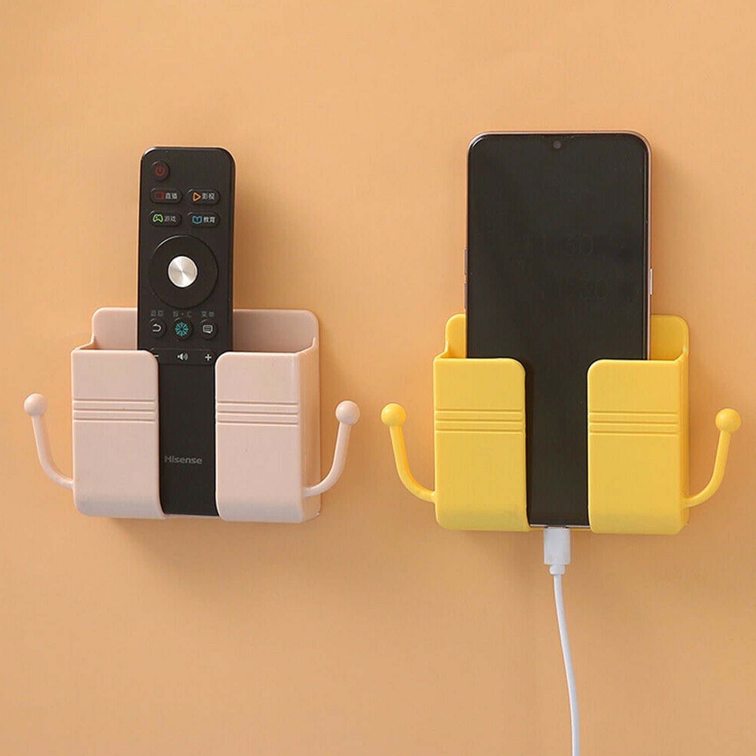 1 Pc Wallmount Mobile Stand With Hook Design used in all kinds of places including household and many more as a hanging support for and stuffs purposes.
