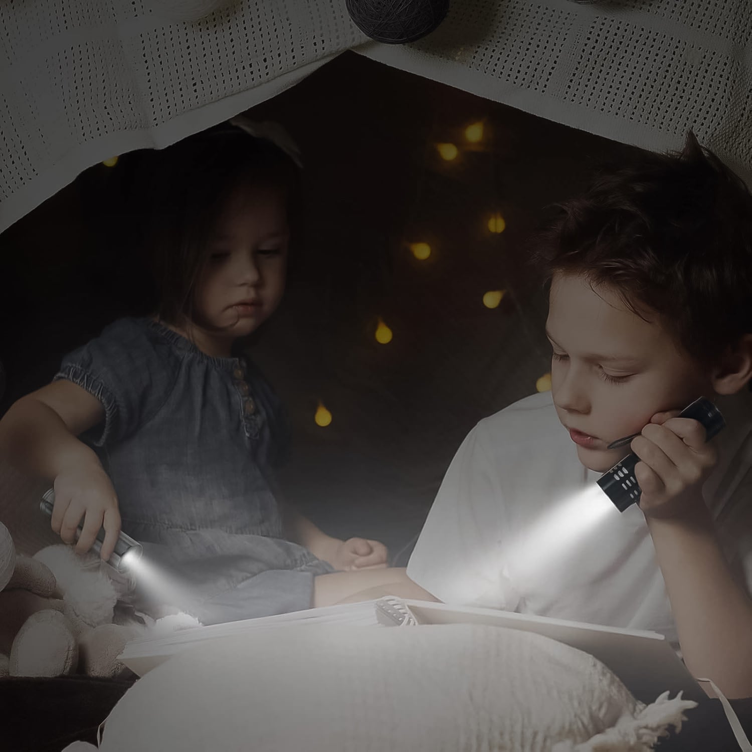 Portable Mini Torch - Super-Bright LED Flashlight with 3AAA Batteries Included