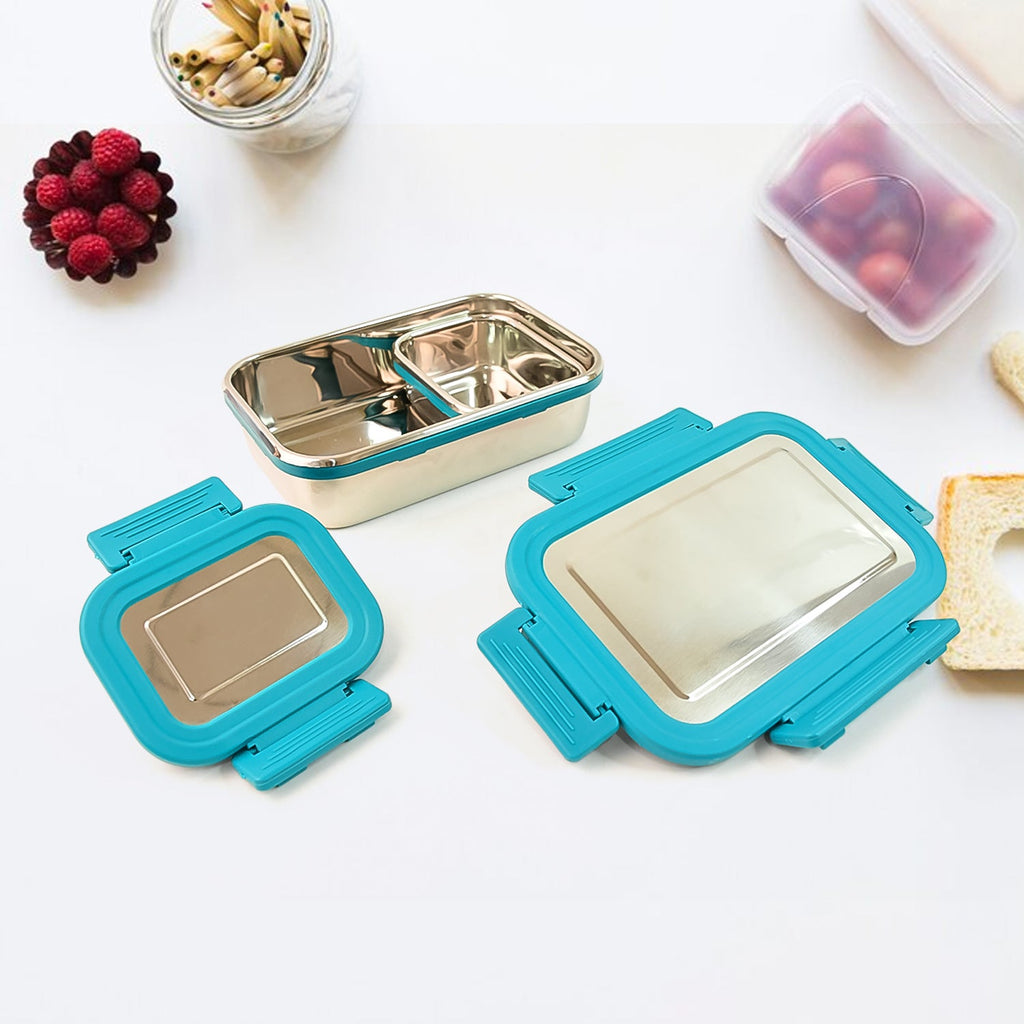 Apex Jerry Lunch Box Premium Stainless Steel Food Container (2 Pc / 700+200 ML Approx)