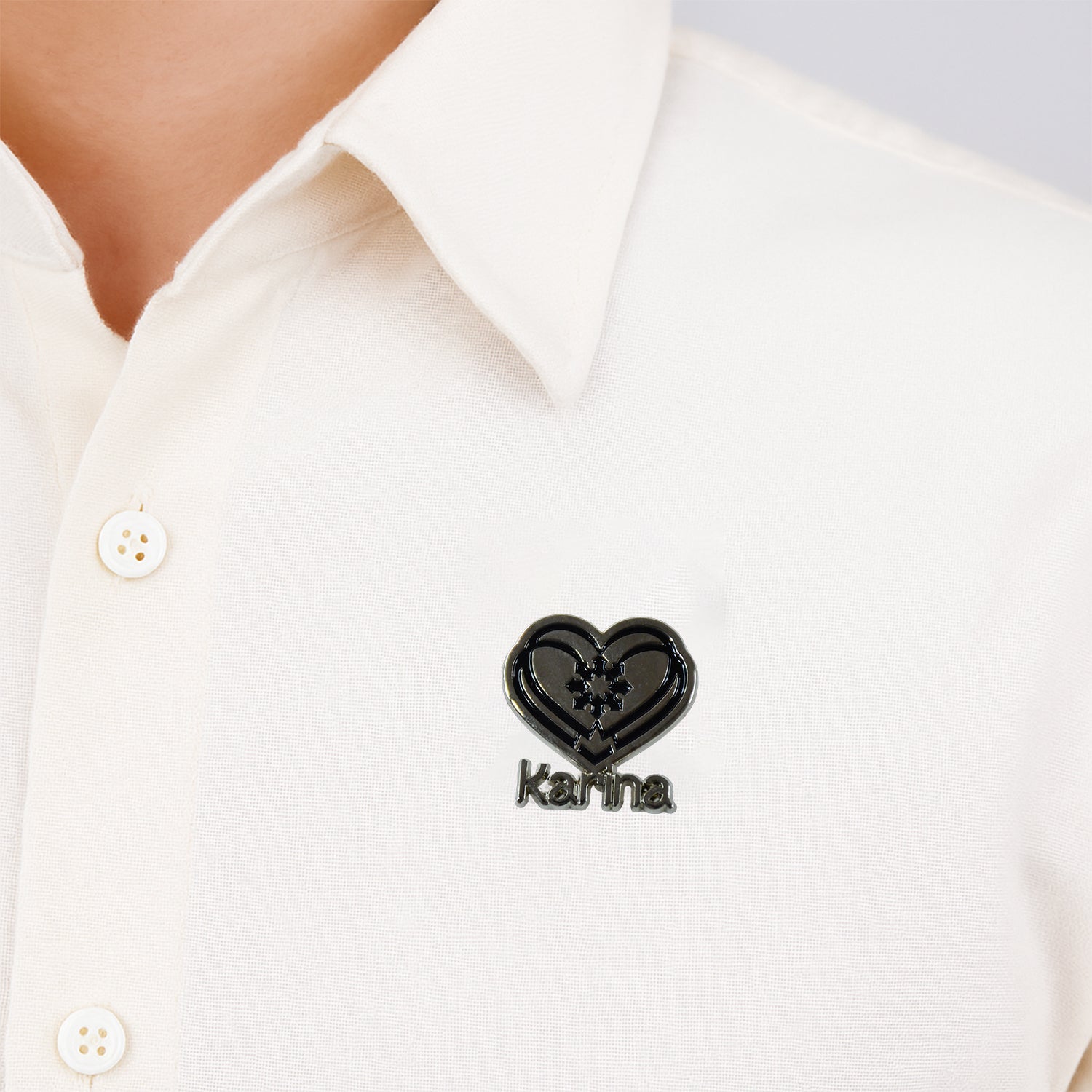 Stylish Metal Badge Pin – Single Piece (Random Design)