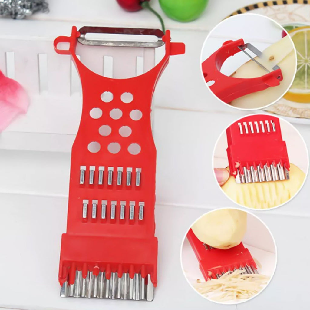 3 in 1 Kitchen Set: Grater Base, Slicing Attachment, and Peeler (3 Pcs Set)