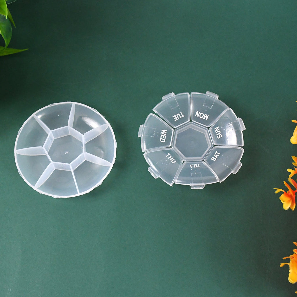 7-Sided Portable Pill Box Medicine Planner Small case