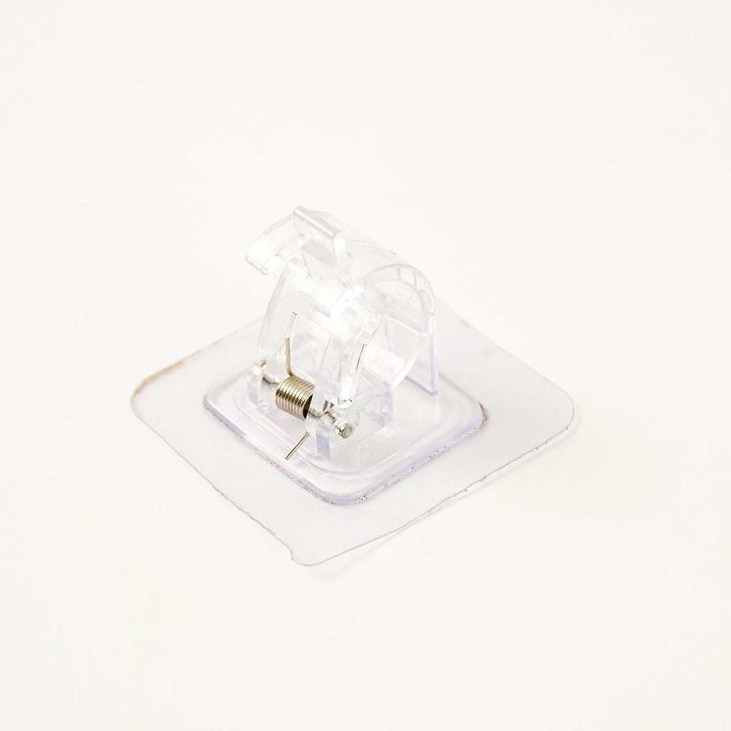 Self-Adhesive Transparent Wall with Spring-Loaded Anti-Slip Clip (1 Pc)