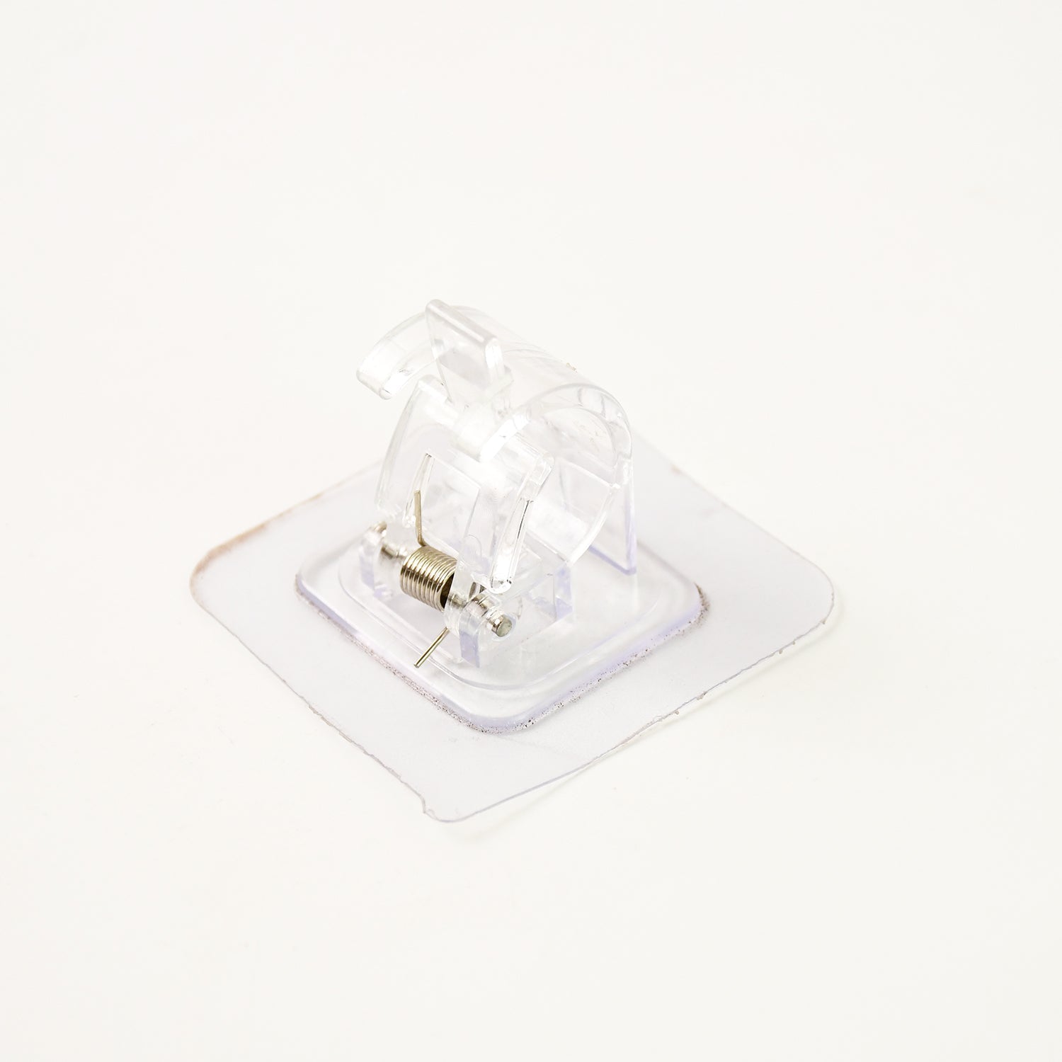 Self-Adhesive Transparent Wall with Spring-Loaded Anti-Slip Clip (1 Pc)