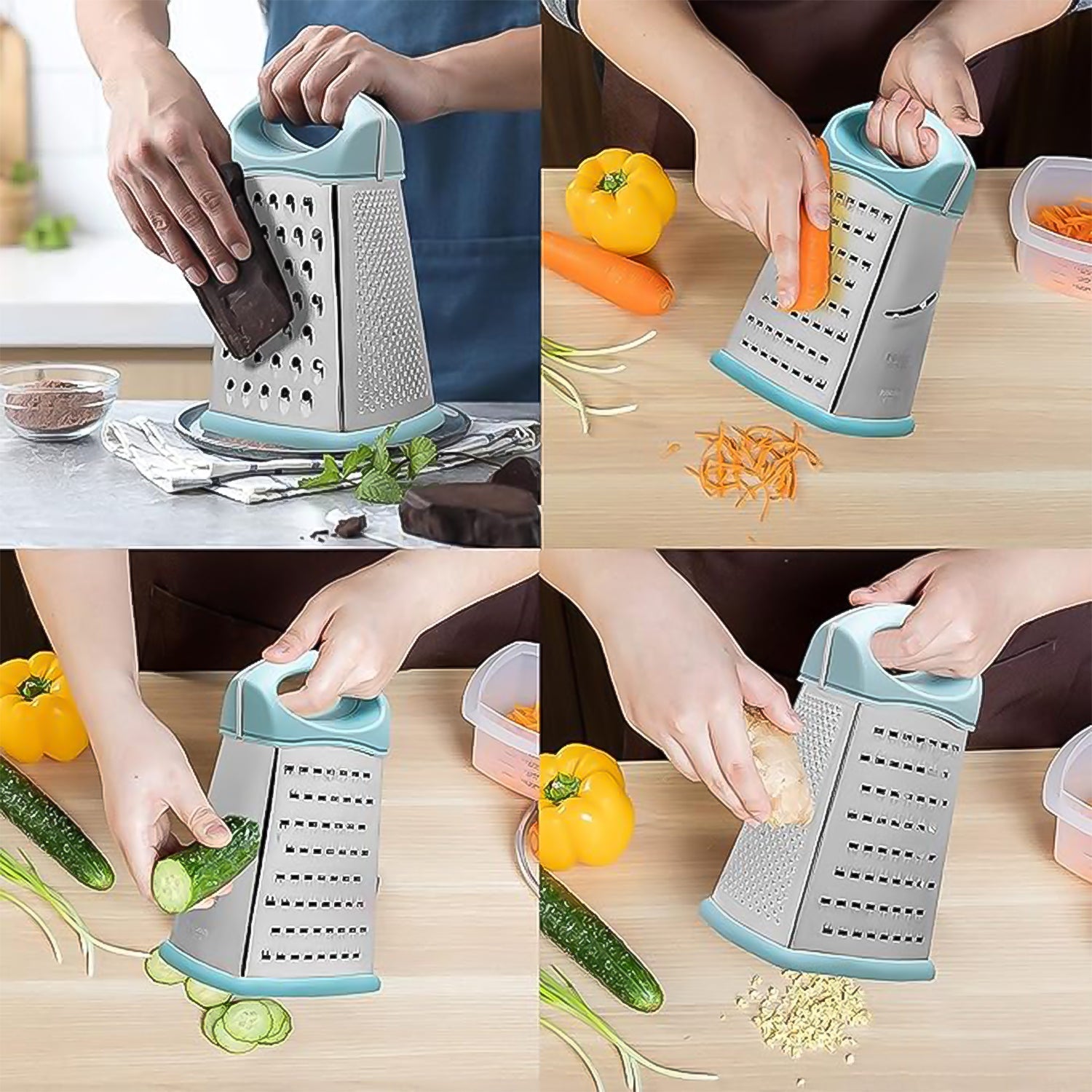Ritu Heavy-Duty 7-in-1 Multipurpose Stainless Steel Hexagonal Grater