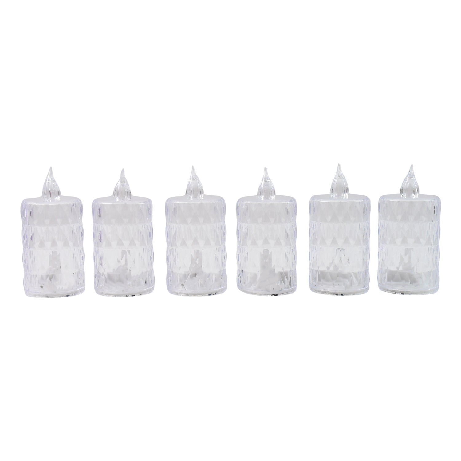 Decorative LED Crystal Flameless Candle Set (6 Pc)