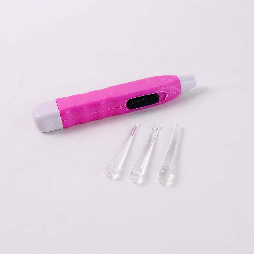 Pink LED Flashlight Earpick with Tweezer (1 Pc)