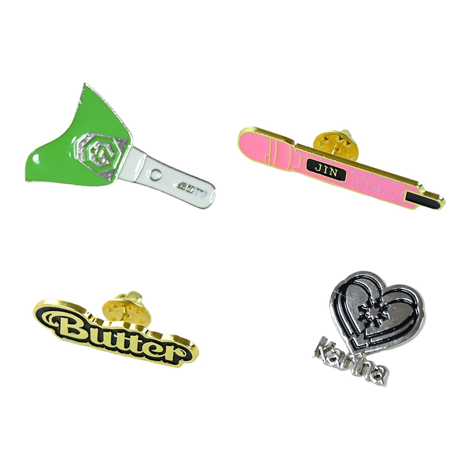 Stylish Metal Badge Pin – Single Piece (Random Design)