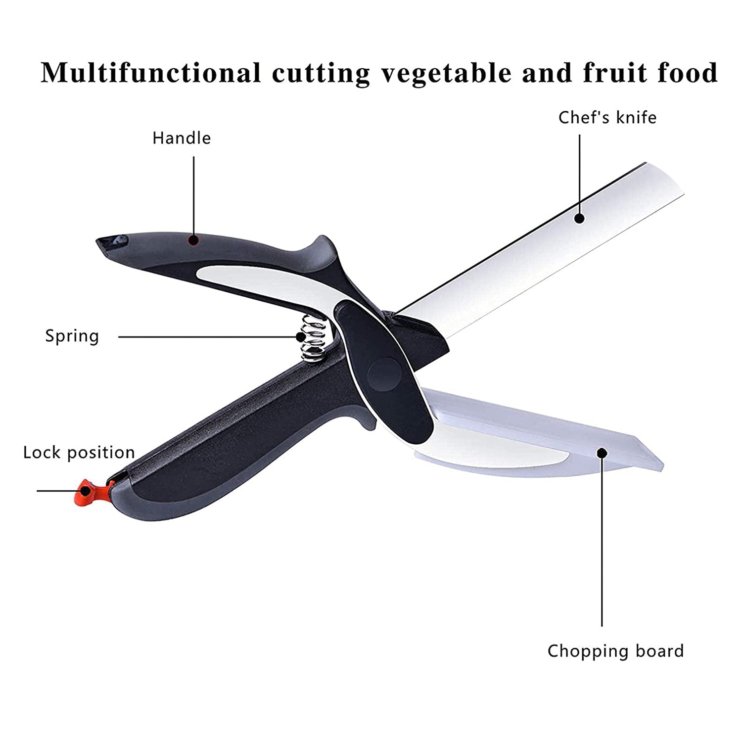 Clever Cutter 2 in 1 Food Chopper Slicer Dicer Vegetable Fruit Cutter