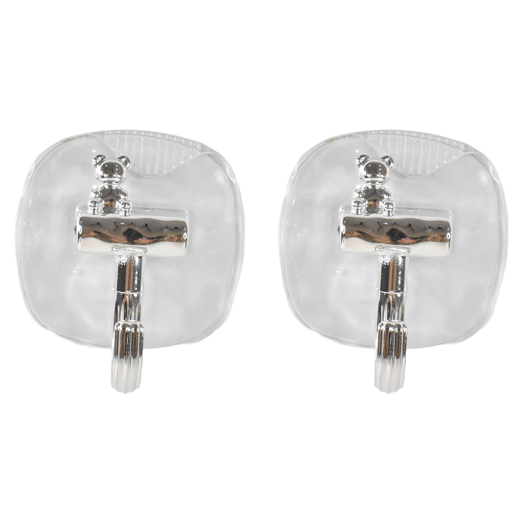 Large Plastic Self Adhesive Wall Hooks (2 Pc)