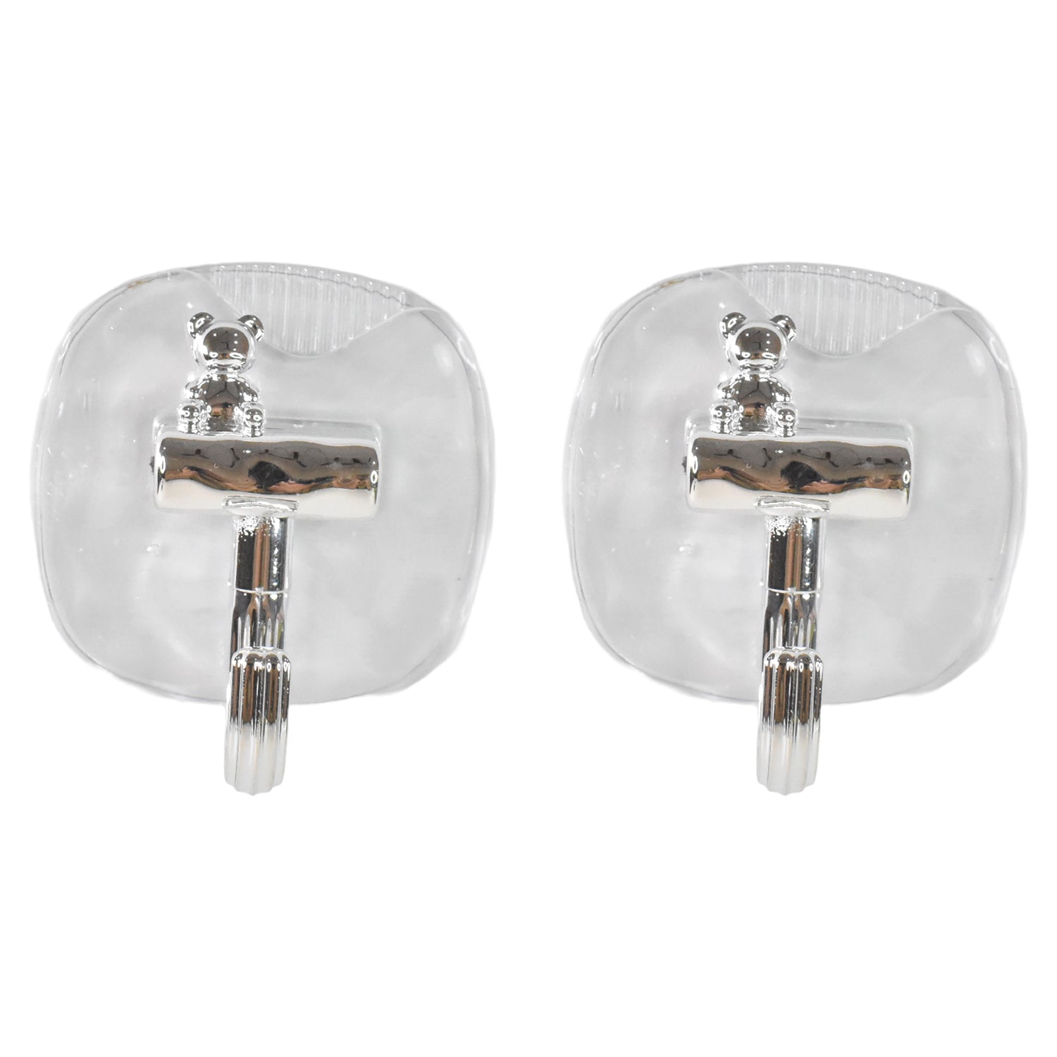 Large Plastic Self Adhesive Wall Hooks (2 Pc)