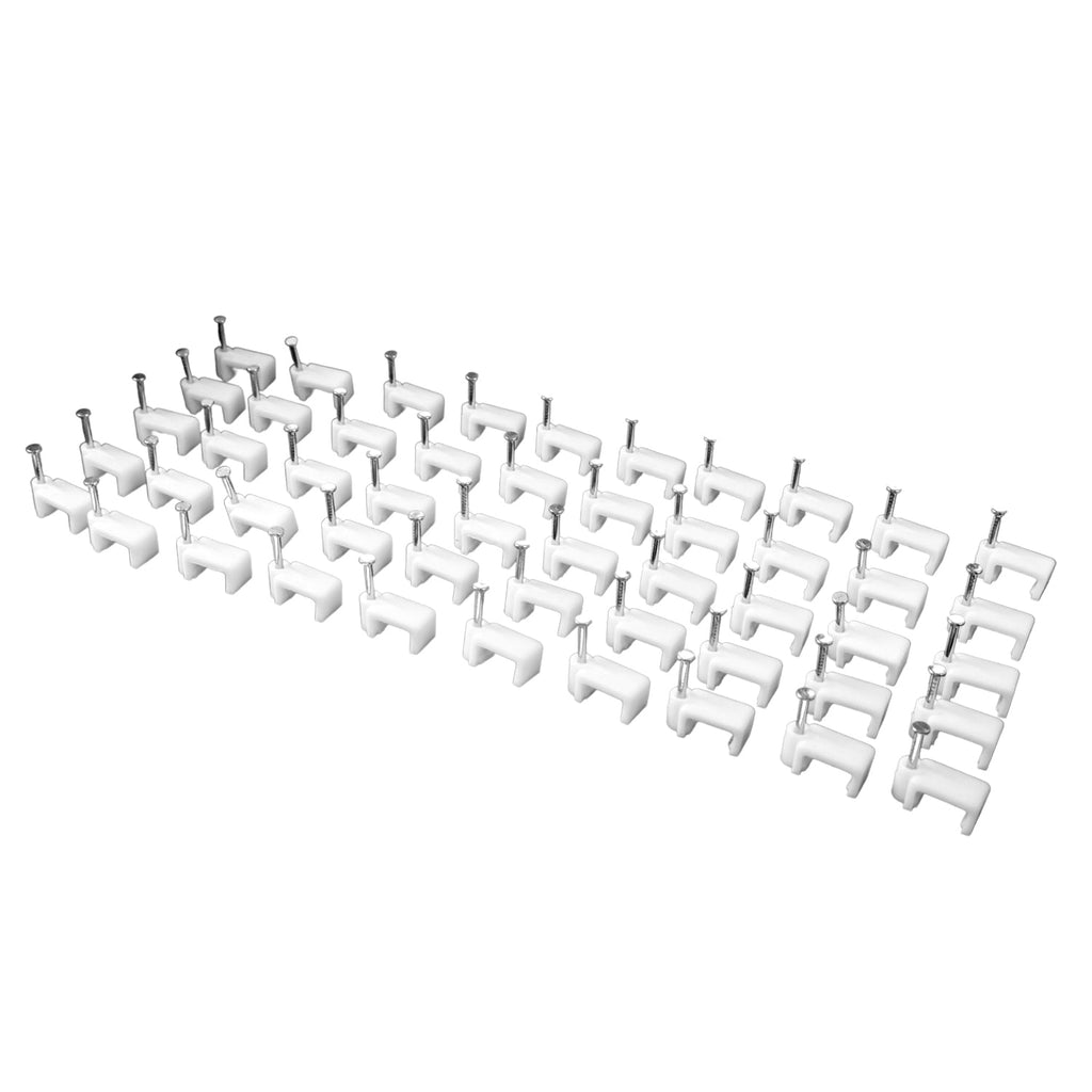 8mm Nail Cable Clips Set (50 Pc)