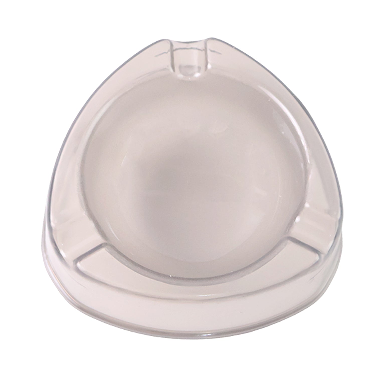 Oblivion Transparent White Ashtray with Cigarette Holder Grooves – Modern Smoke Disposal Tray (1 Pc)
