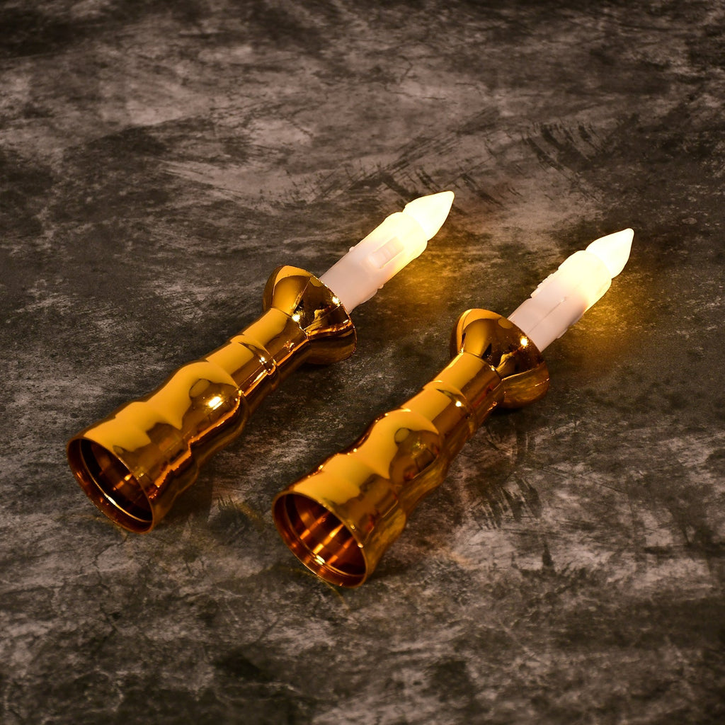 2pcs LED Candle Light Candles Flameless Lamp Indoor Window Decoration Wedding Party Decor Light, Diwali