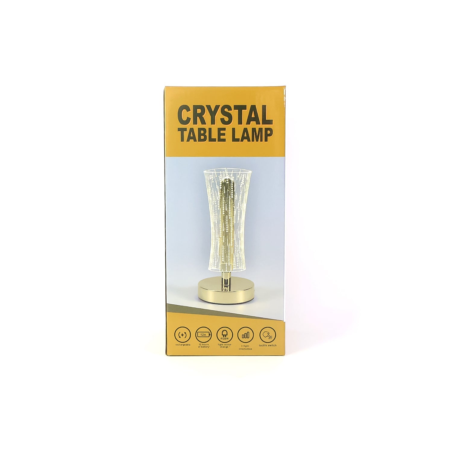Luxury Tall Cylindrical Crystal Table Lamp (1 Pc)