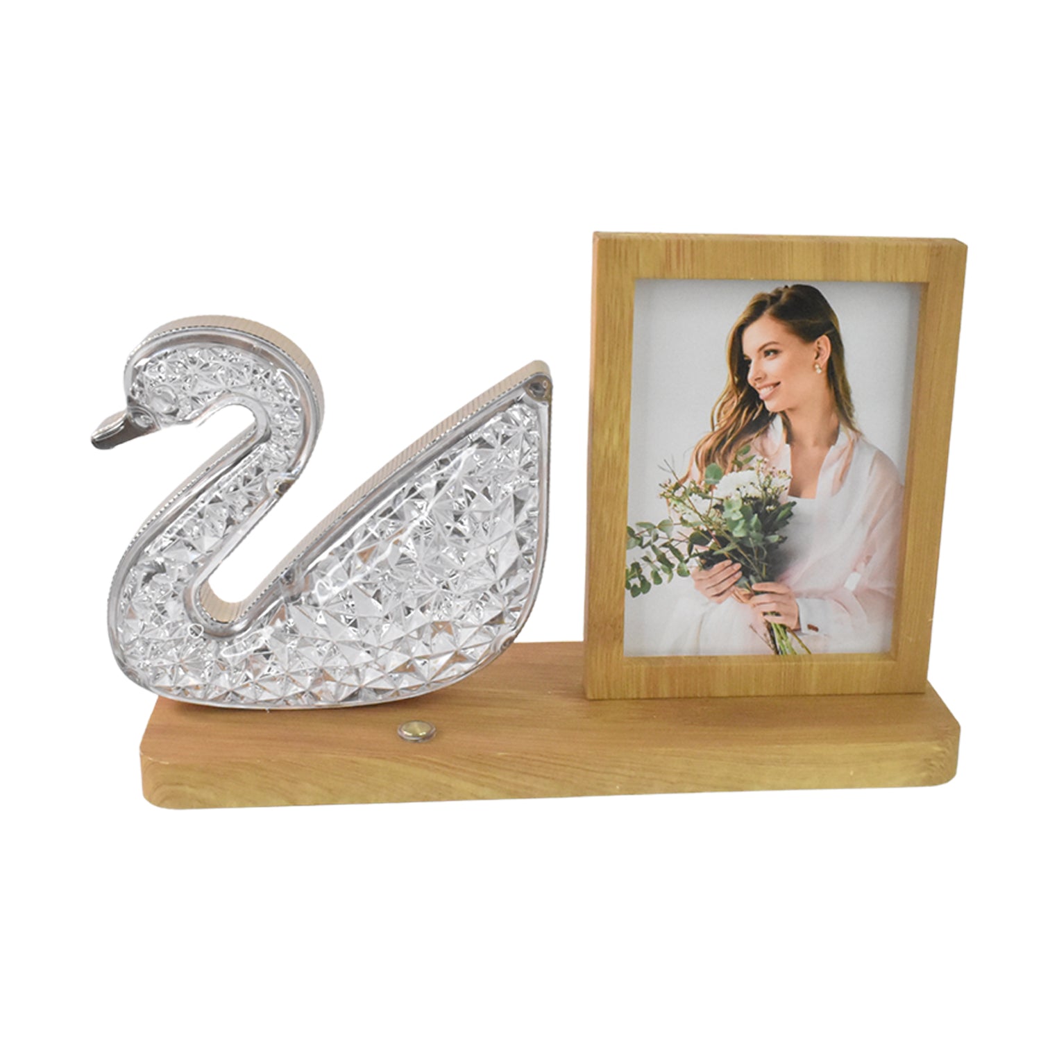 Duck Shape Cystal Led Lamp & Photo Frame Night Lamp | Wedding Gift | love couple
