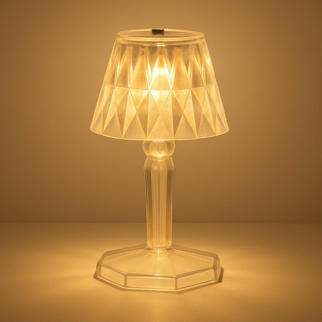2in1 Transparent Mini Crystal Table Lamp with Reflection Light