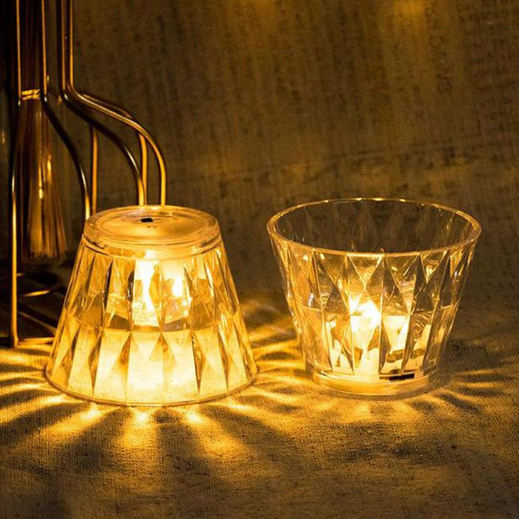 Cup Shape Crystal Table Lamp, Diwali (1 Pc)