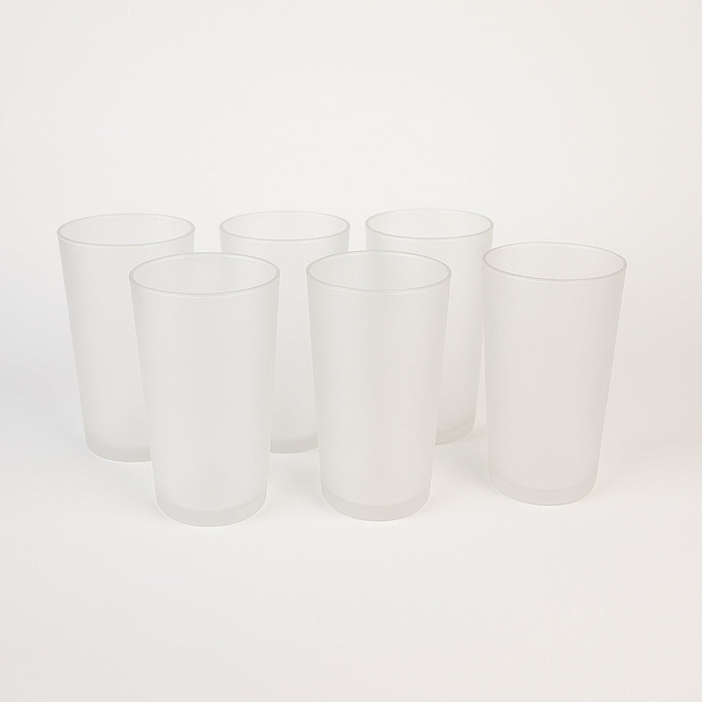 Matt Finish Glass Tumbler Set (approx 300ML & 6 Pc)