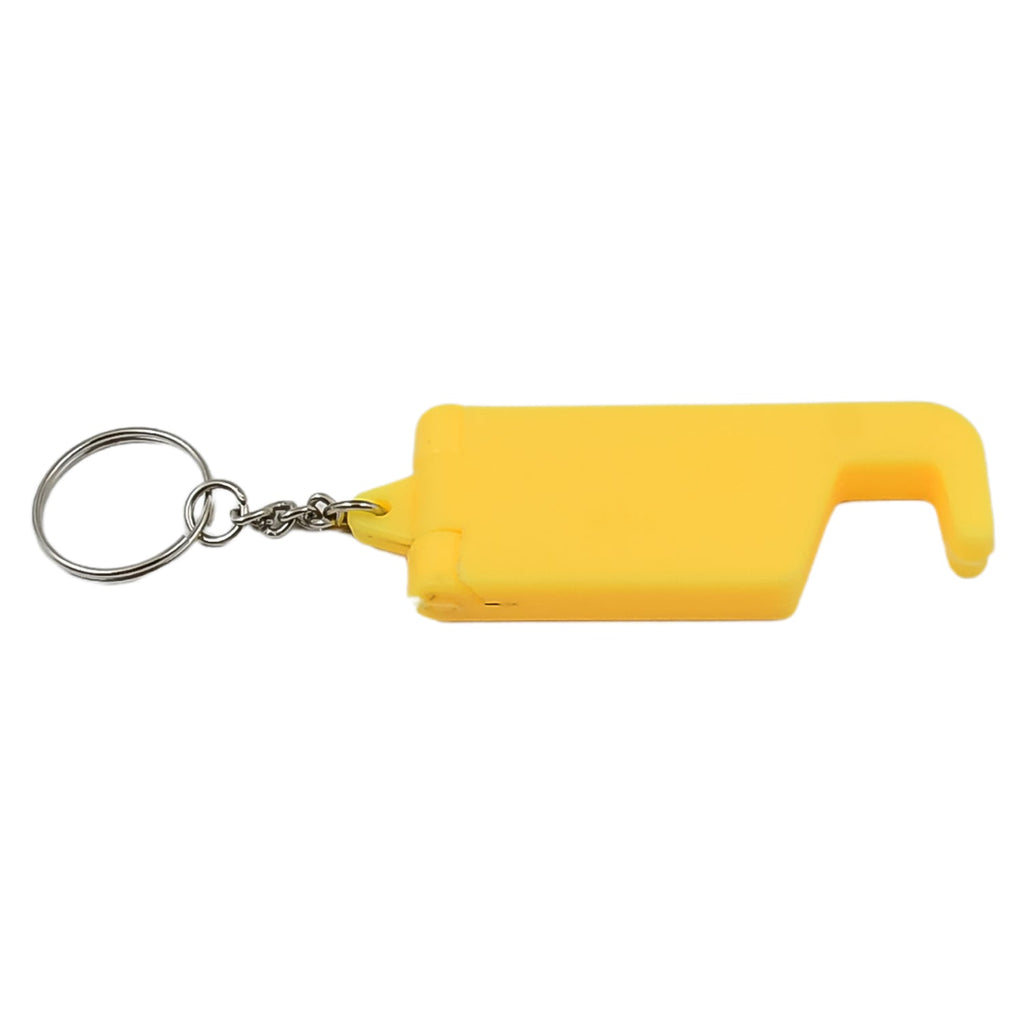 Customized / Personalized 2 in 1 Plastic Keychain with Mobile Stand / Phone Holder (1 Pc / Multicolor)