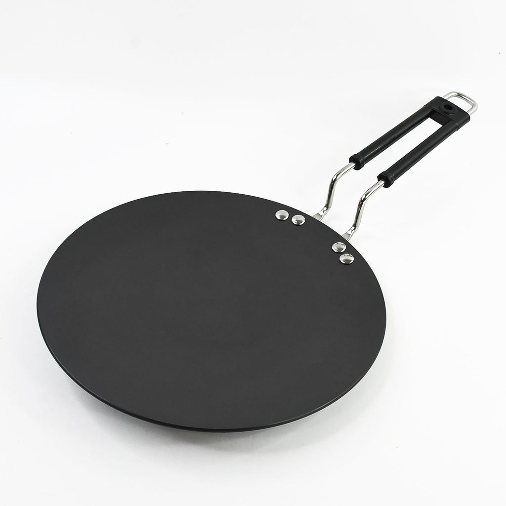 Premium Non-Stick Flat Roti Tawa with Heat-Resistant Handle (10 Inch / 1 Pc)