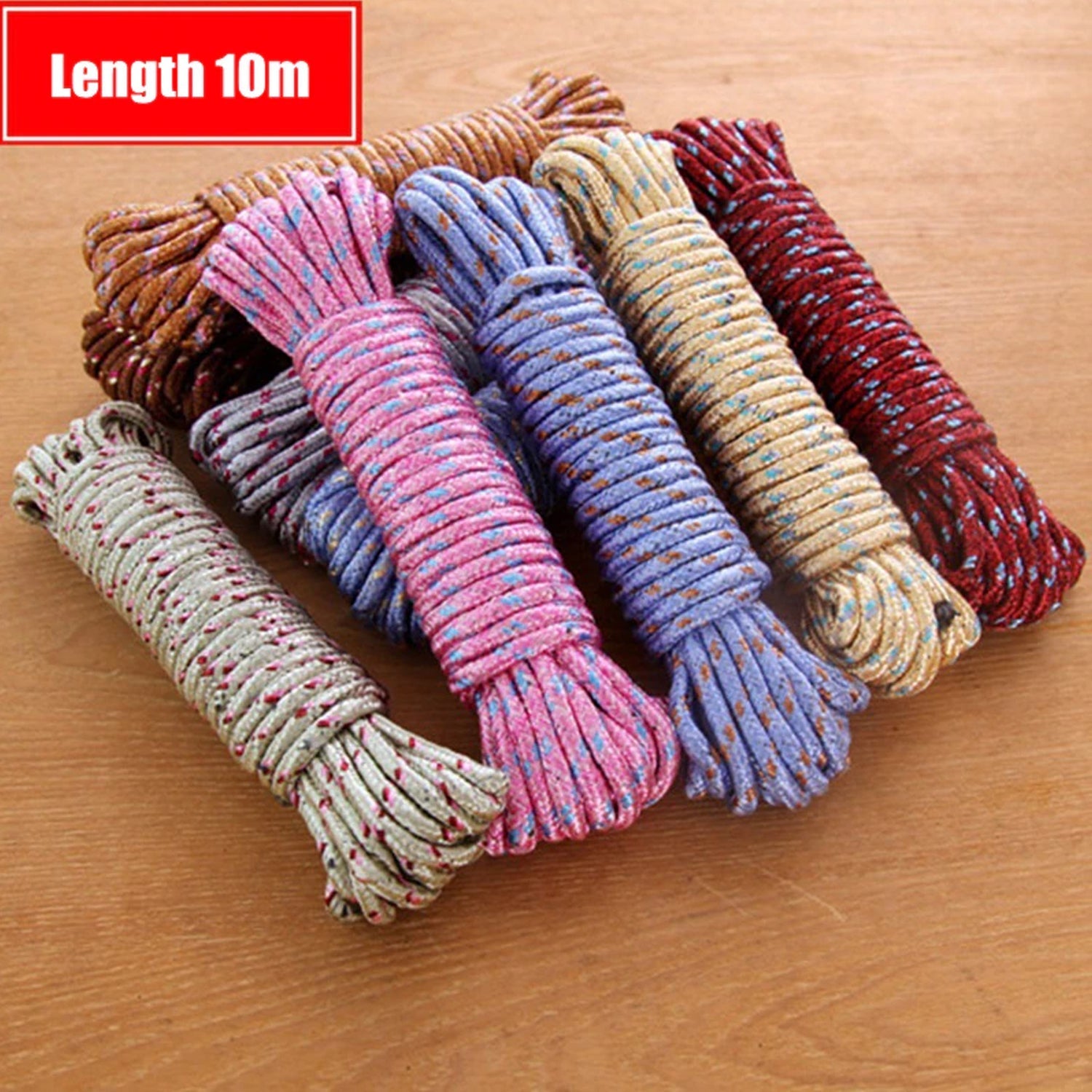 Heavy Duty Drying Nylon Clothesline – Portable & Sturdy (10 Meter)