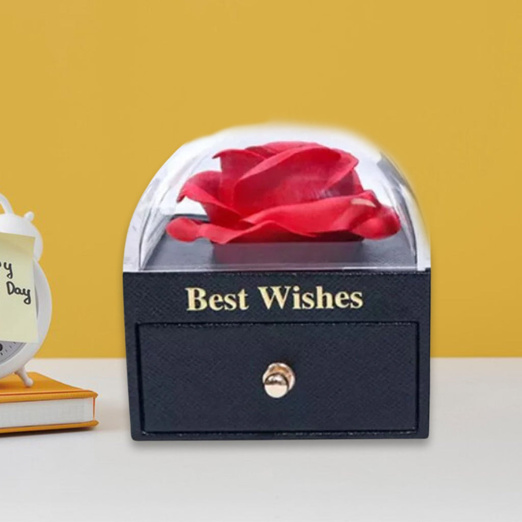 Preserved Eternal Rose Flower Gift Box Drawer (1 Pc)