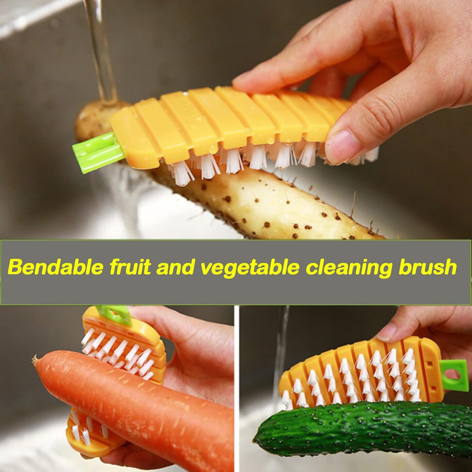 Plastic Fruit & Vegetable Brush (1 Pc)