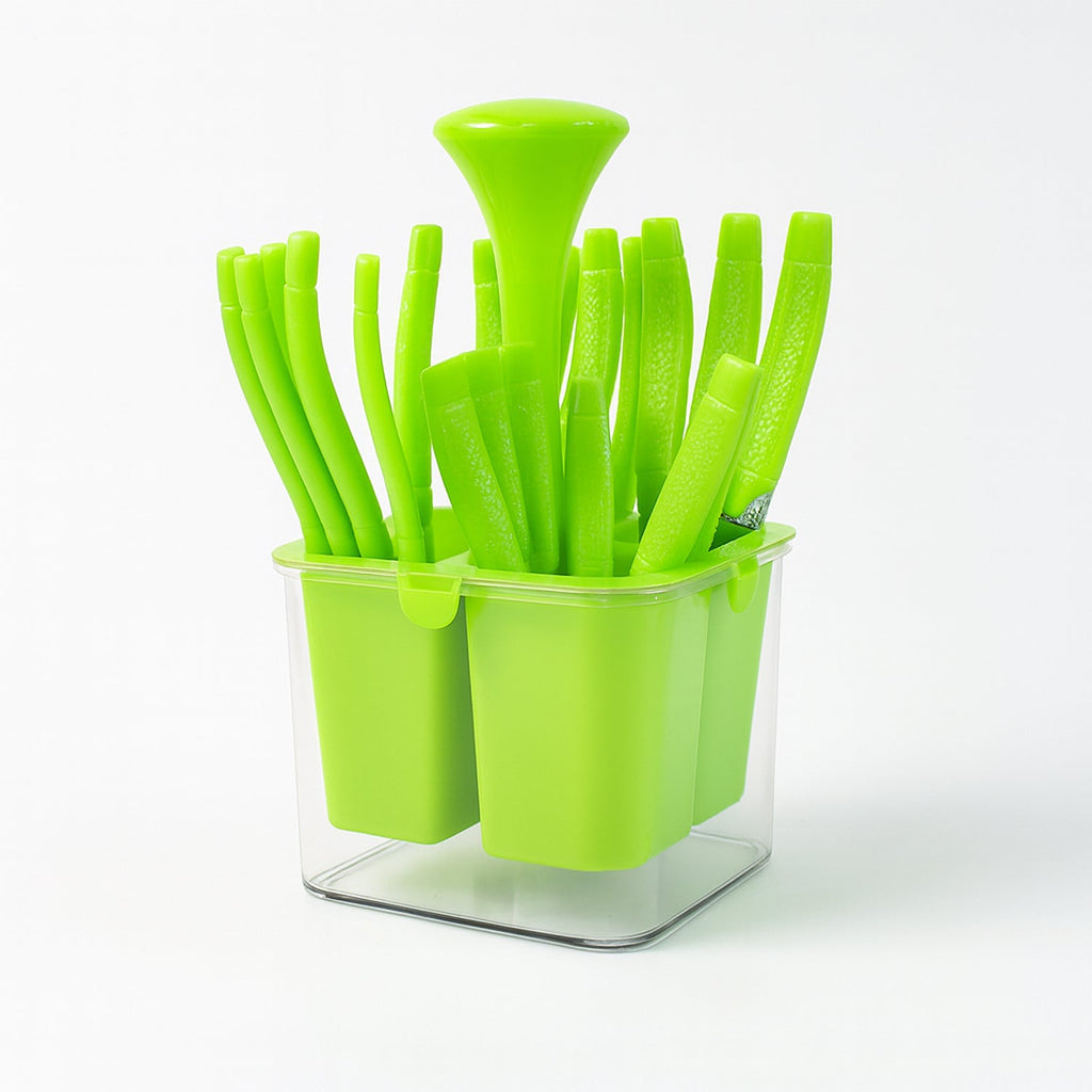 Supermom Premium Fancy Cutlery Set with Holder (24 Pc / Set)