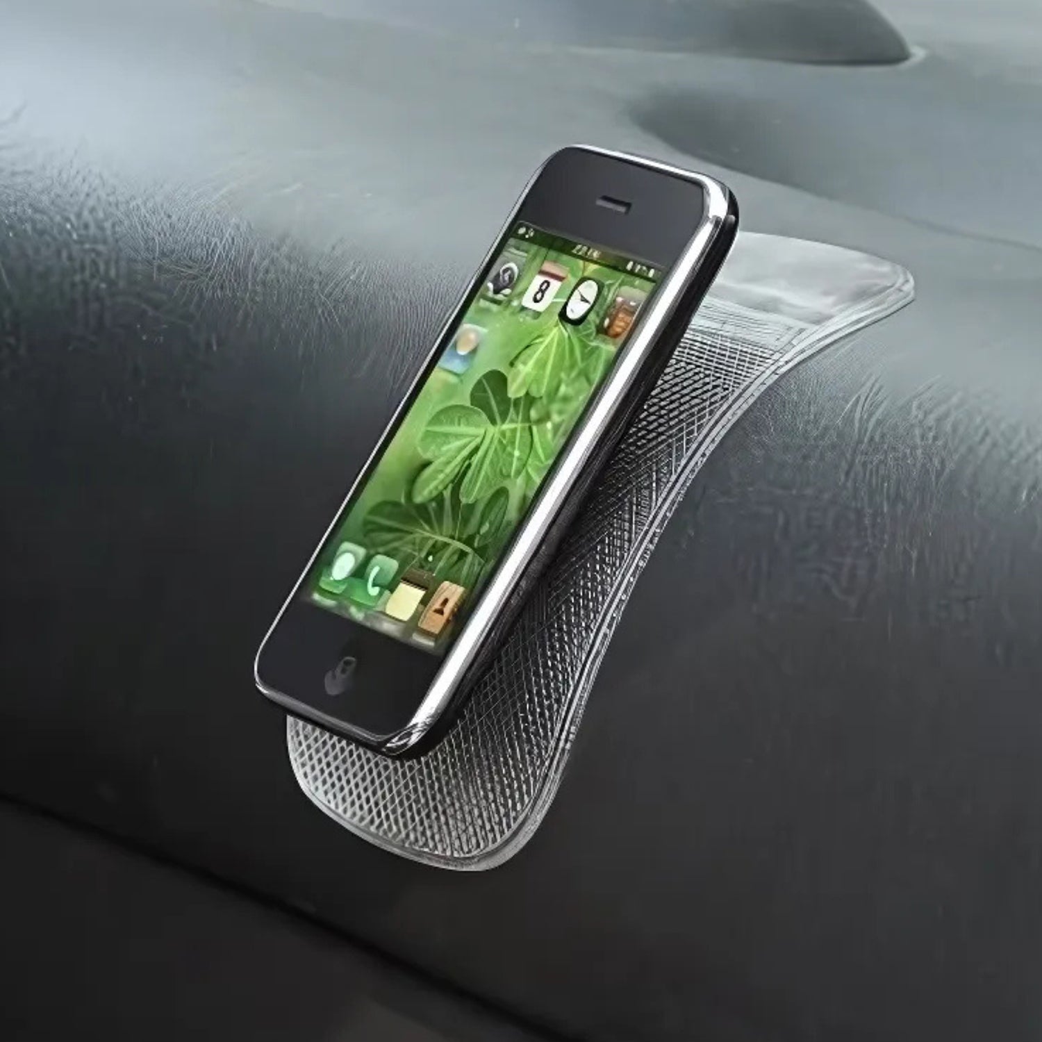 Medium Transparent Anti-Slip Car Dashboard Mat (1 Pc)