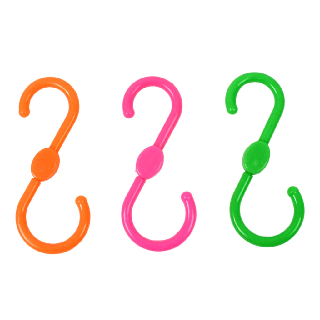 S Shape Plastic Hooks Hanger for Hanging Cloth (3 Pcs Set)
