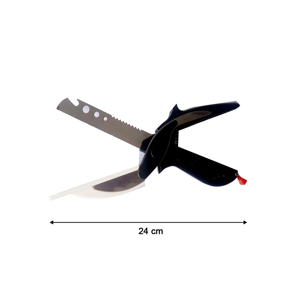 Stainless Steel 4 in 1 Clever Cutter, Black