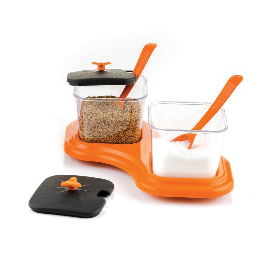 2-Piece Dining Stand with Pickle Jar, Spice Tray & Spoons