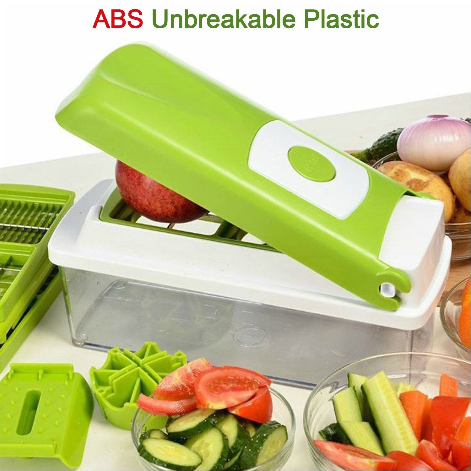 Plastic 13-in-1 Manual Vegetable Grater,Chipser and Slicer