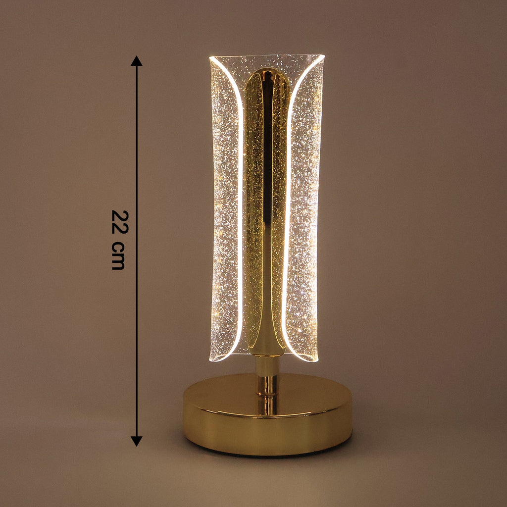 Luxury Tall Cylindrical Crystal Table Lamp (1 Pc)