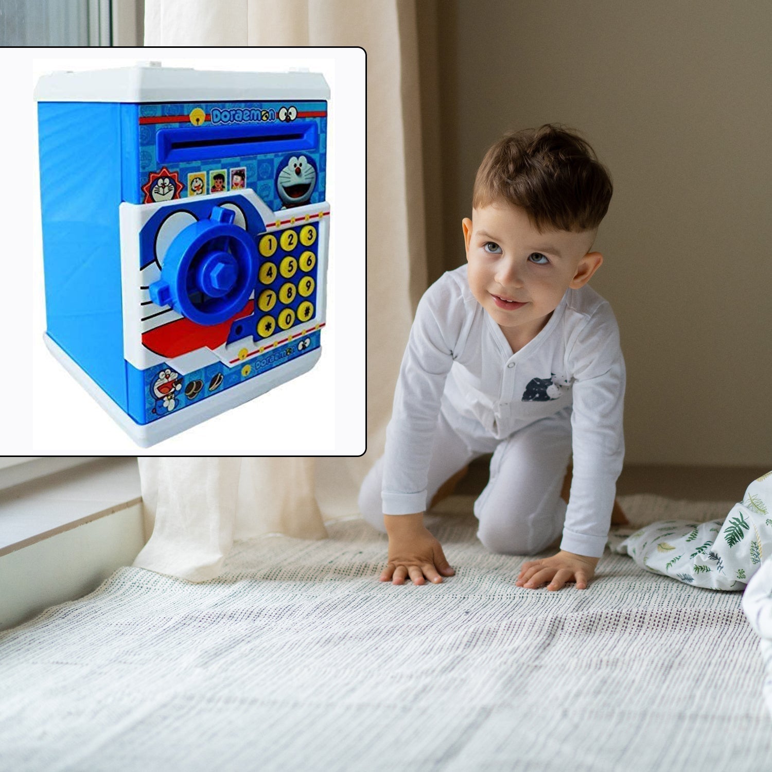 Electronic Piggy Bank ATM with Password for Kids Savings