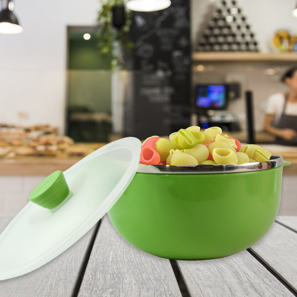 Apex 2200ml Microwave-Safe Plastic Serving Bowl with Lid (1 Pc)