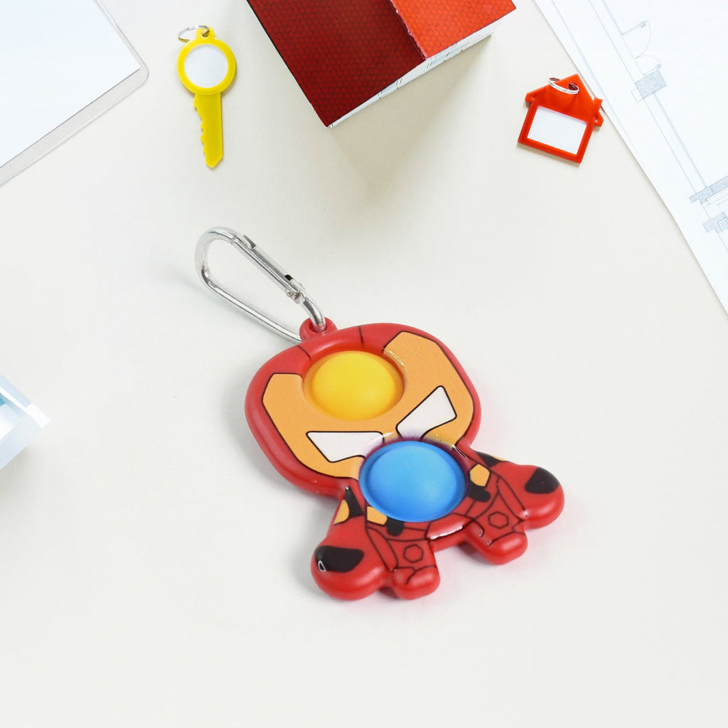 Themed Iron Man Shape Keychain Pop It Toy (1 Pc)