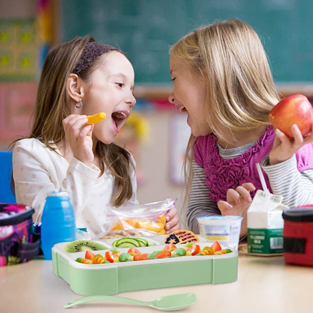 Leak-Proof Lunch Box with 4 Compartments for School & Office Use