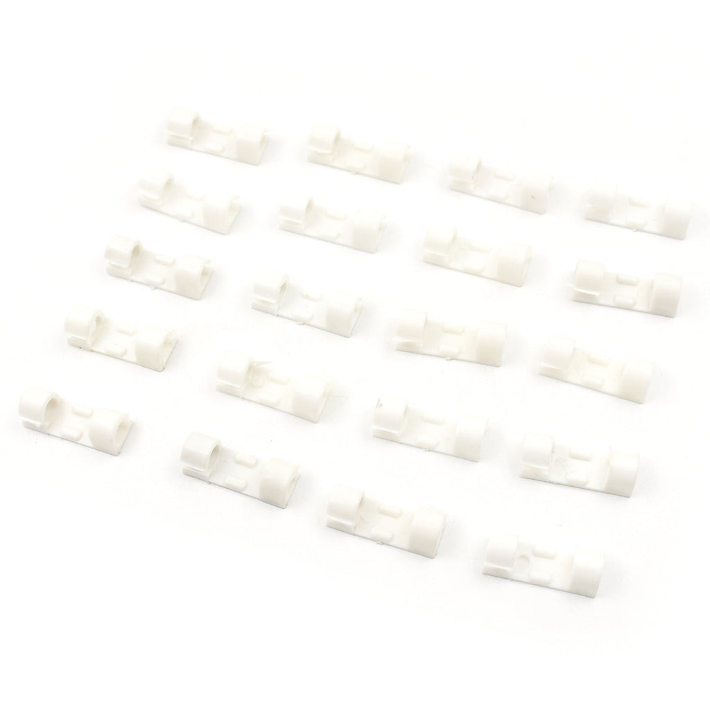 Plastic Cable Clips – Strong Adhesive Wire Organizer for Home, Office & Car (20 Pcs)