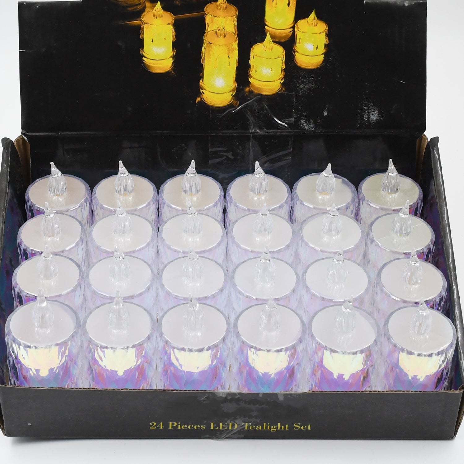 24 Pc Flameless and Smokeless Decorative Melting Candles LED Tea Light, Diwali