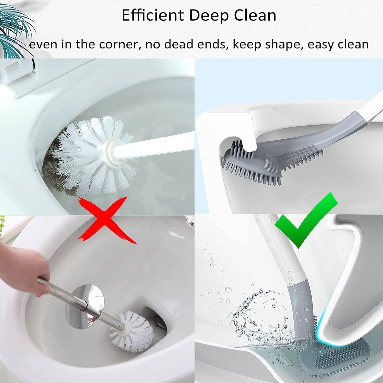 Golf Toilet Cleaner Brush  & Magic Sticker Holder