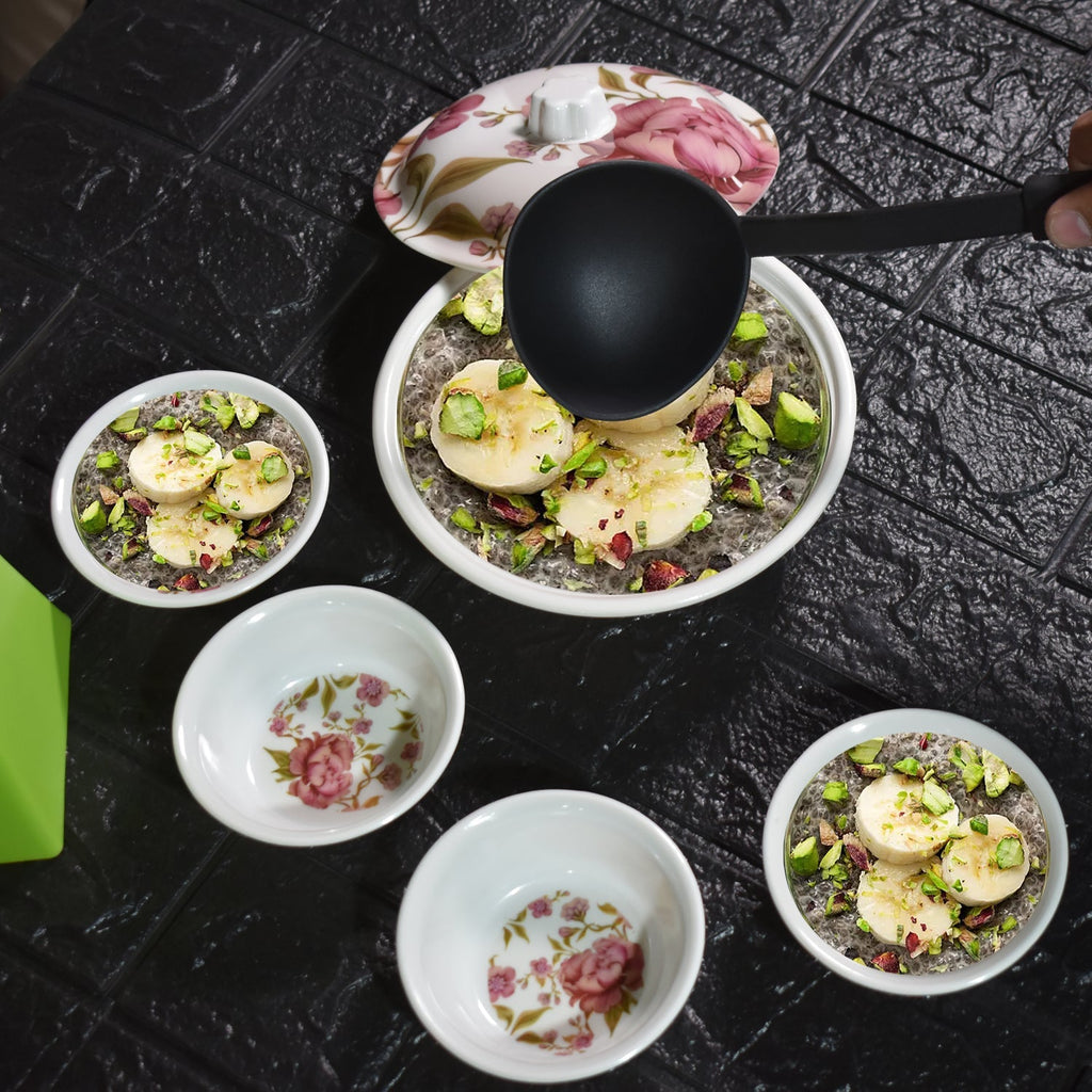 5 Pc Pudding Set used as a cutlery set for serving food purposes and sweet dishes and all in all kinds of household and official places etc.