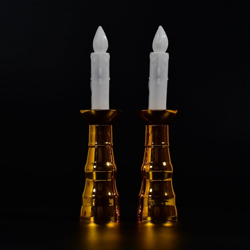 2pcs LED Candle Light Candles Flameless Lamp Indoor Window Decoration Wedding Party Decor Light, Diwali