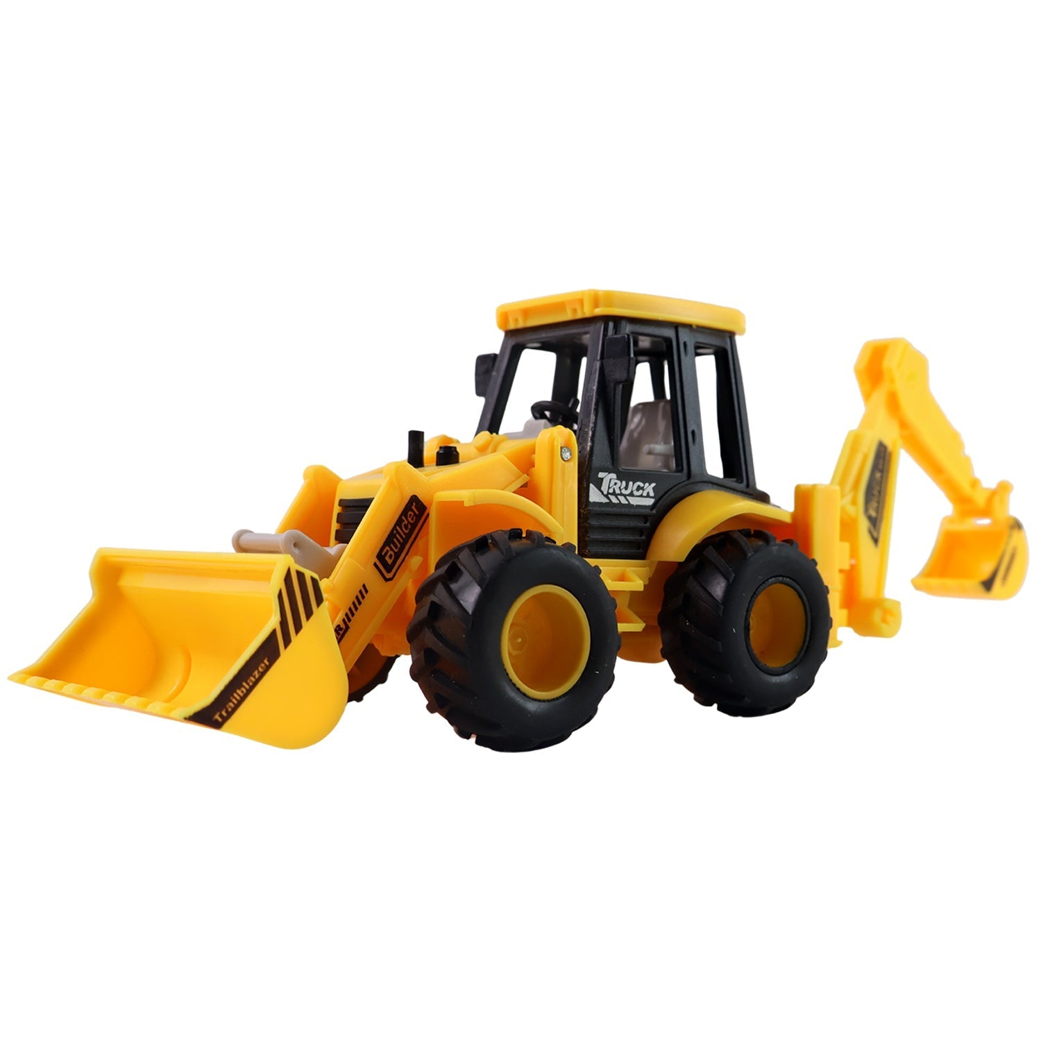 LALA Friction Powered JCB Style Backhoe Loader Construction Toy Truck for Kids (1 Pc)